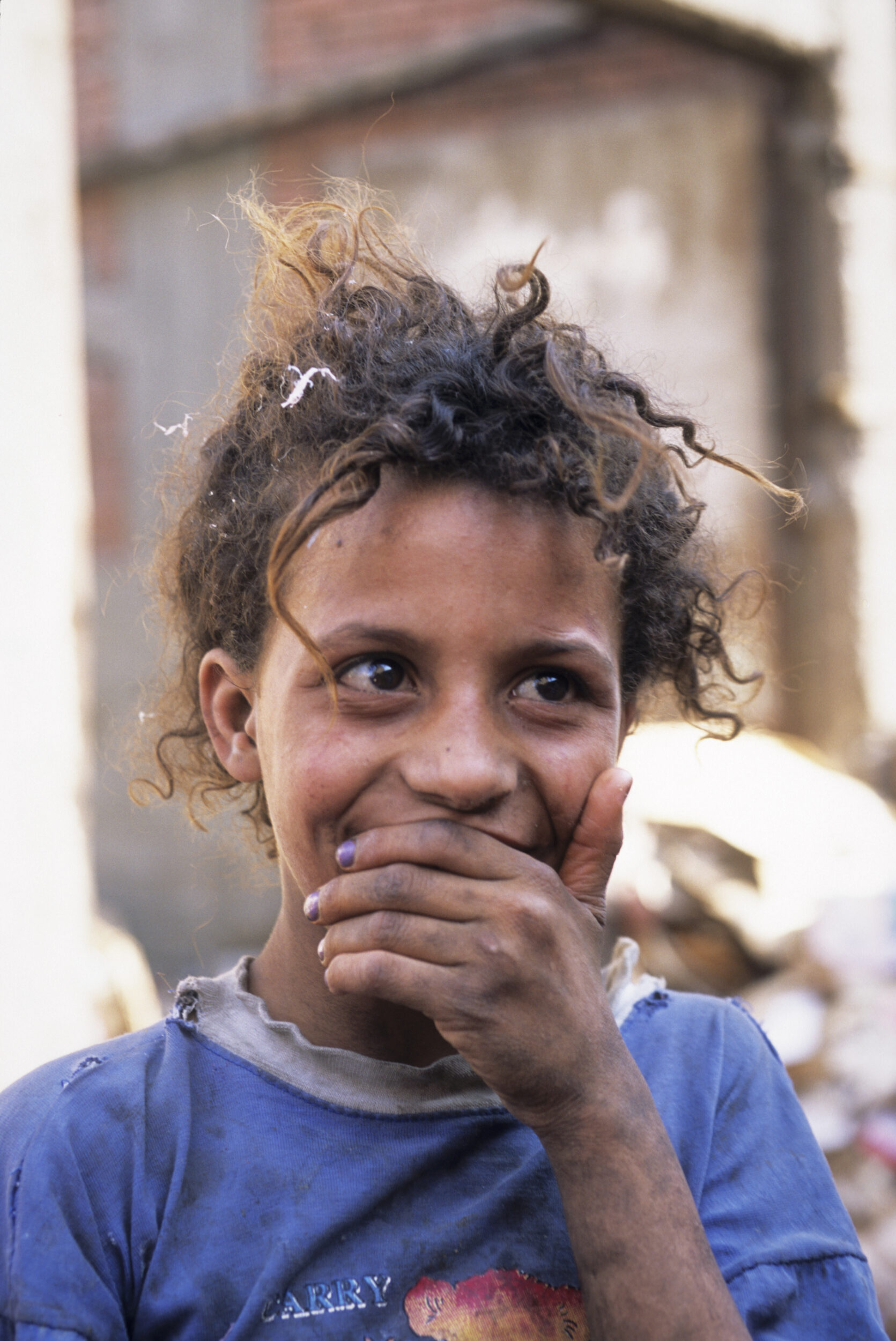 Portrait d'une enfant Zabbaline réalisée dans le quartier du Mokattam au Caire.
